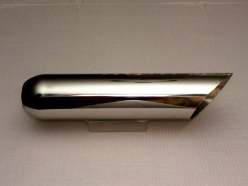 Exhaust Tip Stainless Steel 4.00 in dia pipe X 18.00 Af 2.50 Inlet Wesdon Exhaust Tip Pipes Wesdon WESPAC418SS