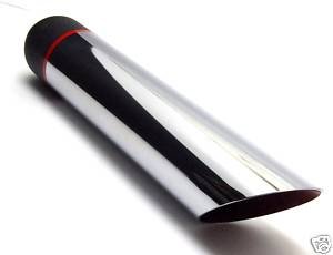 Exhaust Tip Chrome Plated 3 X 12 2.00 in Resonator Wesdon Exhaust Tip Resonators Wesdon WES312RESCH