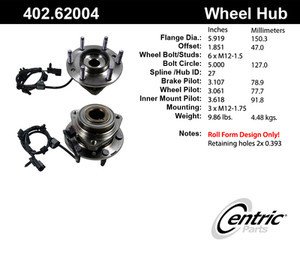 Hub Assemblies Centric 402.62004E