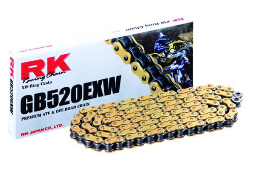 RK Racing Chain GB520EXW-96 96-Links Gold XW-Ring Chain with Connecting Link Chains RK Racing Chain GB520EXW-96
