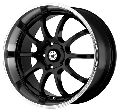 Konig Lightning Gloss Black Wheel with Machined Lip (17x7/5x100mm) Car Konig LI77T04405