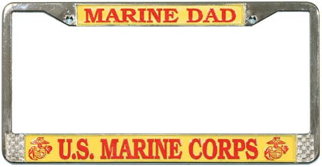 U.S. Marine DAD License Plate Frame (Chrome) Frames TAG FRAMES (MILITARY) LFM06