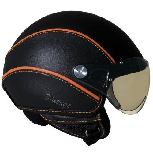 Nexx X60 Vintage Open Face Helmet (Orange Black, X-Large) Helmets Nexx 01x6011025XL