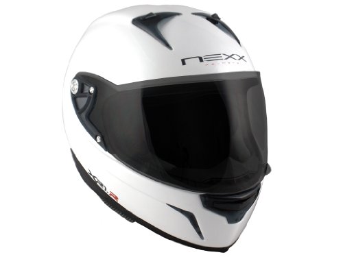 Nexx XR1R Full Face Helmet (White Shiny, Medium) Helmets Nexx 01XR10000M