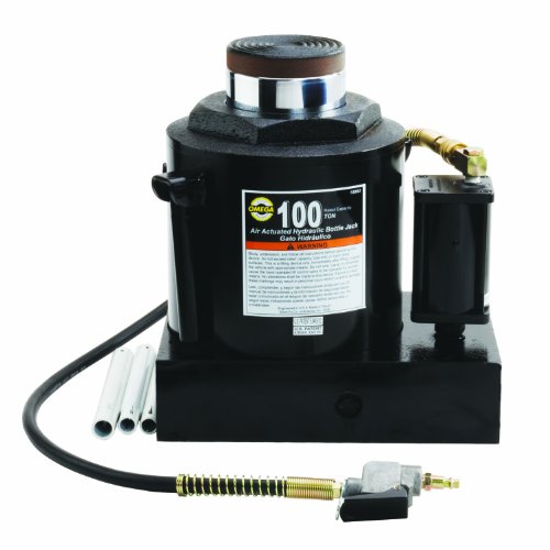Omega 18992 Black Hydraulic Air Actuated Bottle Jack - 100 Ton Capacity Bottle Jacks Omega 18992