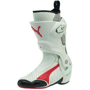 Puma 1000 v3 Perforated Boots - 45 Euro/White/High Risk Red Boots PUMA 302777-01-45