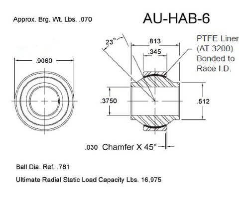 Ball Joints Aurora Bearing HAB-6T