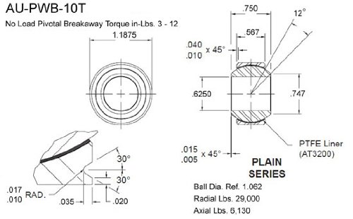 Ball Joints Aurora Bearing PWB-10T