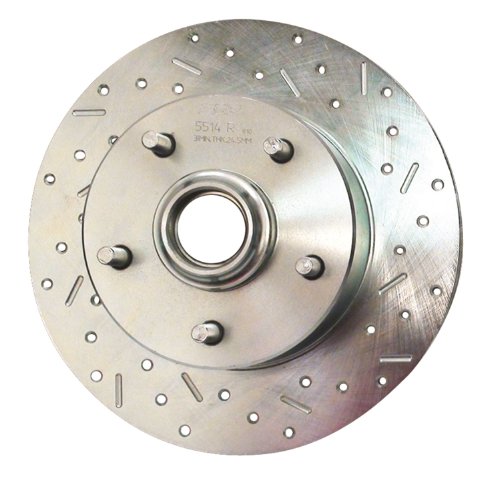 SSBC 23046AA3R Drilled Slotted Plated Front Passenger Side Rotor for 1982-88 G-Body Rotors SSBC 23046AA3R