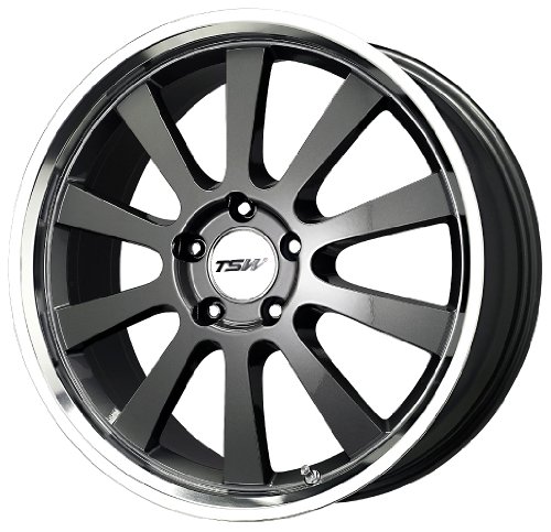 TSW Alloy Wheels Londrina Gunmetal Wheel with Machined Lip (17x8/5x114.3mm) Car TSW Alloy Wheels 1780LON405114B76