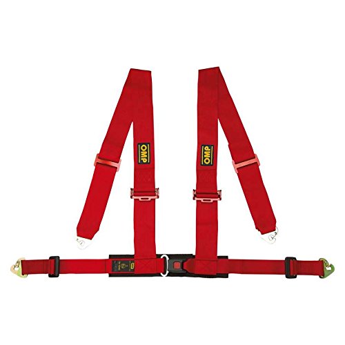OMP (DA508061) Racing Seat Belt Harness, Red Seat Belts OMP DA508061