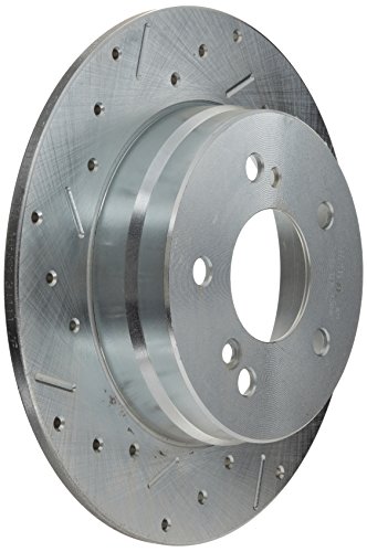 SSBC 33588AA3L Drilled Slotted Plated Rear Driver Side Rotor for 2004-06 Crossfire except V6 Supercharged Rotors SSBC 33588AA3L