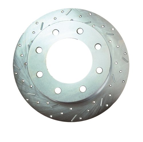 SSBC 23601AA3L Drilled Slotted Plated Rear Driver Side Rotor for 1995-00 C3500 2WD 16.75 x 12.75 x 5.5 Disc Rotors SSBC 23601AA3L