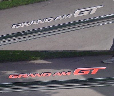 Badge Overlay Decals - 96-05 Grand Am GT - (Color: Gloss Black) Decals Reflective Concepts GrandAM:GT-B3:GBK