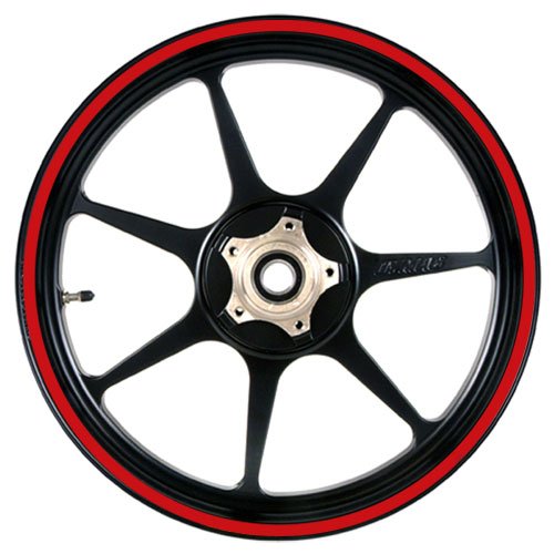 12 to 15 inch Motorcycle, Scooter, Car & Truck Wheel Rim Stripes Car Vehicleartz RIM0315REDN