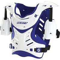 Scott Ricochet XC Chest Protector - One size fits most/White/Blue Chest Protectors SCOTT 217642-1029222