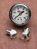 DRAG SPECIALTIES 1 3/4in. Deluxe Liquid-Filled Oil Pressure Gauge Kit - 100lb. Dial - White Face American VTwin Oil Pressure Gauges Drag Specialties DS-244114