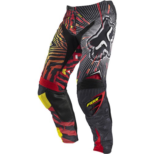 Fox Racing 360 Ryan Dungey Rockstar Replica Men's MX Motorcycle Pants w/ Free B&F Heart Sticker Bundle - Yellow/Red / Size 28 Pants & Chaps Fox Racing 04325-075-128-AMA