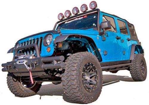 Jeep Wrangler JK All Terrain Flat Fender Flares Kit (2007-2010) Fender Flares Rugged Ridge 11620.10