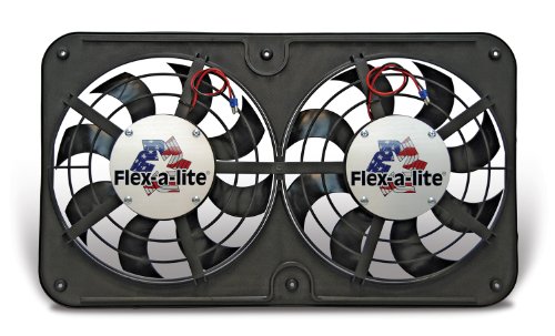 Flex-a-lite 412 Lo-Profile S-blade 12 Dual Electric Puller Fan Fans Flex-a-lite 412