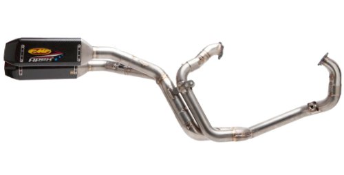 FMF Racing Apex Dual Full System - Stainless Header - Carbon Muffler - Carbon Endcap , Material: Carbon Fiber 045346 Mufflers FMF 045346