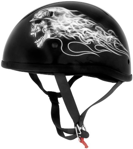 Skid Lid Biker Skull Original Helmet (Black/White, X-Large) Helmets Skid Lid 646930