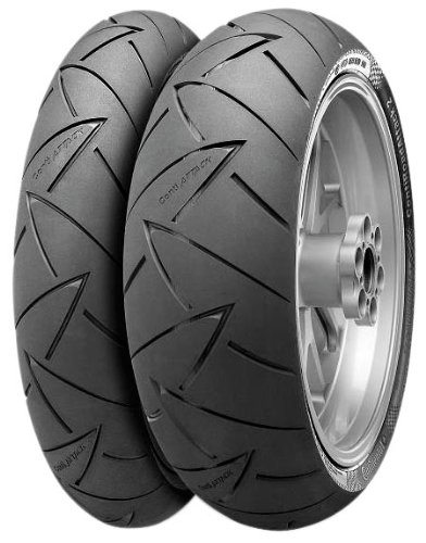 Continental Conti Road Attack 2 Hyper Sport Touring Tire - Front - 120/70ZR-18 , Position: Front, Tire Size: 120/70-18, Tire Construction: Radial, Tire Type: Street, Rim Size: 18, Load Rating: 59, Speed Rating: (W), Tire Application: Sport 02440560000 Touring Continental 02440560000