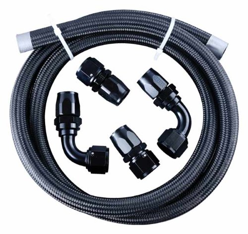 Fragola Vacuum Pump Plumbing Kit, -12 AN - Black Adapters & Connectors Fragola Performance Systems 900649BL