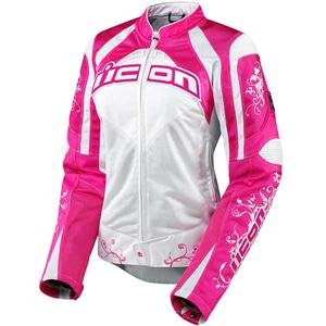 Icon Women's Contra Speed Queen Jacket - Medium/Pink Jackets & Vests ICON 2822-0382