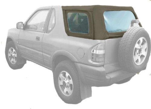 Acme C730A/Green-SC1705 Medium Parchment on Grey Sailcloth Vinyl SUV Soft Top for Isuzu Imigo Tops & Roofs Acme Auto Headlining Co C730AGreenSC1705