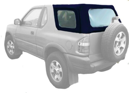 Acme C930/Charc-ST1008 Dark Blue on Black Pinpoint Vinyl SUV Soft Top for Isuzu Imigo Tops & Roofs Acme Auto Headlining Co C930CharcST1008