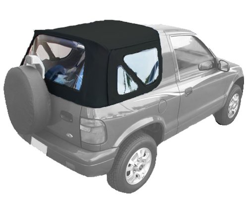 Acme C727/Charc-SC1612 Black on Grey Sailcloth Vinyl SUV Soft Top for Suzuki Samurai Tops & Roofs Acme Auto Headlining Co C727CharcSC1612