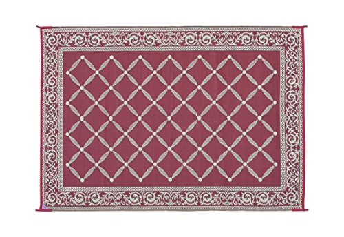 Reversible Mats 116095 Burgundy/Beige 6'x9' RV Garden Mat Home Décor Reversible Mats 116095