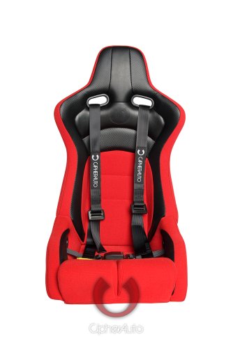 Cipher Racing Black 4-Point Universal Racing Harness Seat Belt PAIR Racing Seats Cipher Auto CPA4002BK