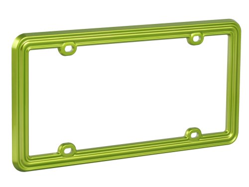Valor Auto Companion LPF6S003 Lime Green Plastic License Plate Frame Frames Valor Auto Companion LPF6S003