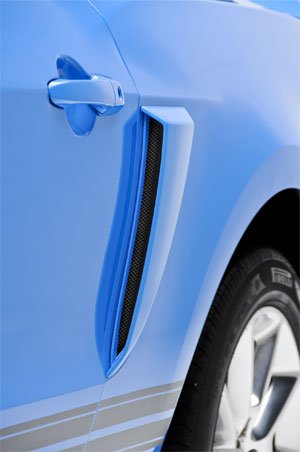 3dCarbon 2010-2012 Mustang Side Quarter Panel Scoop (painted: Grabber Blue Clearcoat - CI) - (pair) Body 3dCarbon 691605-ci