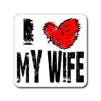 I Love Heart MY WIFE - Window Bumper Laptop Sticker Bumper Stickers, Decals & Magnets