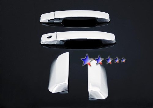 05-10 Nissan Pathfinder Chrome 4 Door Handle Covers Trim Chrome Trim & Accessories APS 20035-DC05FRO-Y5