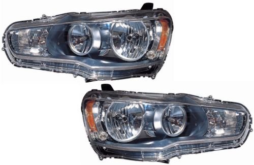 Mitsubishi Lancer/Lancer Evolution Replacement Headlight Assembly Non-HID Type - 1-Pair Headlight Assemblies Unknown 1115014
