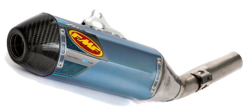 FMF Racing Factory 4.1 RCT Slip-On - Blue Anodized Titanium Muffler - Titanium Midpipe - Carbon Endcap , Color: Blue, Material: Titanium 044365 Mufflers FMF 044365