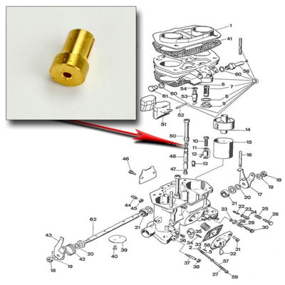 WEBER IDF AIR JET 170, dune buggy vw baja bug Jets Empi 77401.170