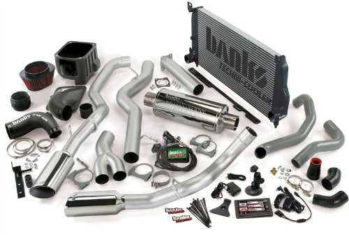 Banks Power 48989 PowerPack System; Performance System; Incl. EconoMind Tuner/Banks iQ/Banks Ram-Air Intake/Techni-Cooler Intercooler/Monster Exhaust; Single; Cat-Back Systems Banks Power 48989