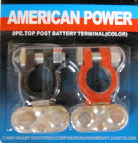 Universal Top Post Battery Cable Terminal Red / Black Terminals & Ends American Power BT01-02C