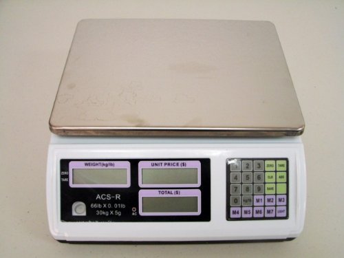 TMS SCALE(REDBOX)ACS-R 60-Pound 30Kg Digital Price Food Meat Produce Computing Weight Scale for Cafeteria Candy Grocery Deli Restaurant Market Farmer Digital Scales TMS SCALE(REDBOX)ACS-R
