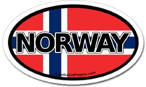 Bumper Stickers, Decals & Magnets LandsAndPeople norway_0002