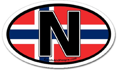 Bumper Stickers, Decals & Magnets LandsAndPeople norway_0007