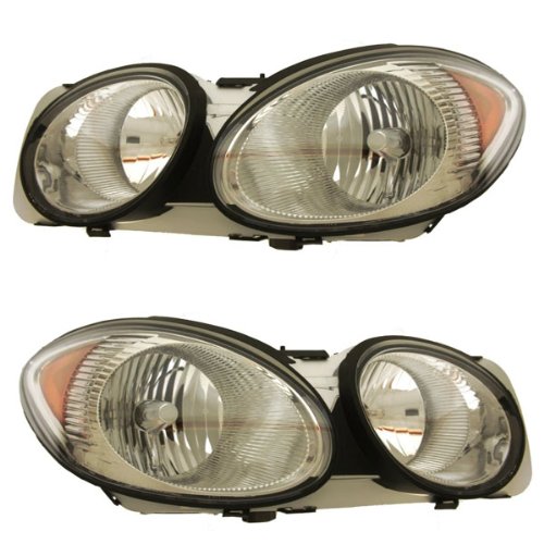 2005 2006 2007 Buick LaCrosse & Allure Headlight Headlamp Composite Halogen Front Head Light (with Integrated Park Marker Lamp) Set Pair Left Driver And Right Passenger Side (05 06 07) Headlight Bulbs Aftermarket Auto Parts GM2518142, GM2519142