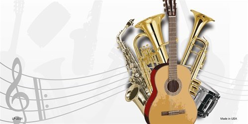 LP-2331 Musical Instruments- Offset Flat License Plates Blanks for Customizing Frames Smart Blonde LP-2331