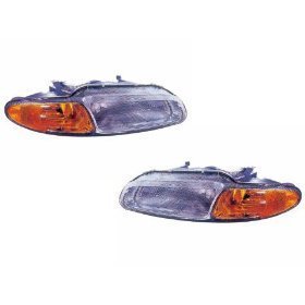 Chrysler Sebring/Stratus Headlights With Xenon Bulbs Driver/Passenger Pair New Headlight Assemblies Headlights Depot CS073-B001PX