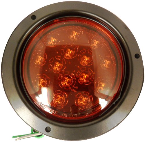 AutoSmart KL-25105R Red LED Flush-Mount Stop/Turn/Tail Light Turn Signal Bulbs AutoSmart KL25105R